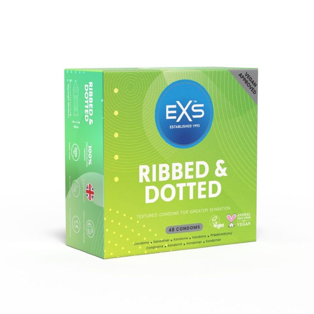 Презервативы ребристые EXS Ribbed And Dotted 48 шт. (81240008086)