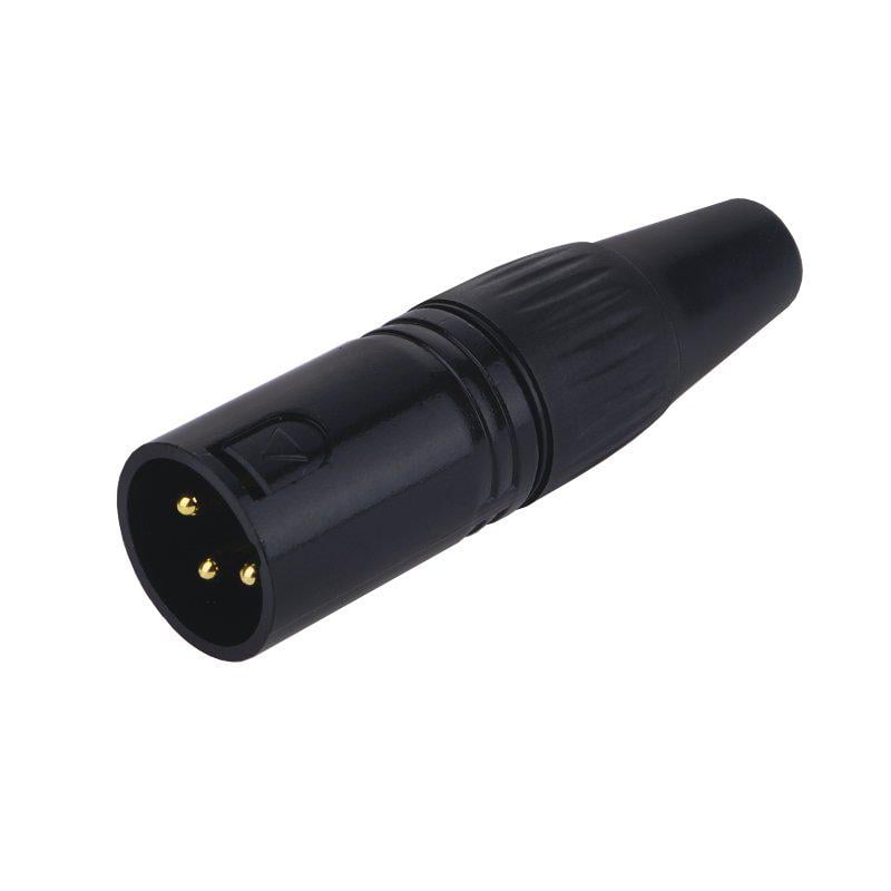 Штекер XLR 3pin на кабель Черный (A262997)