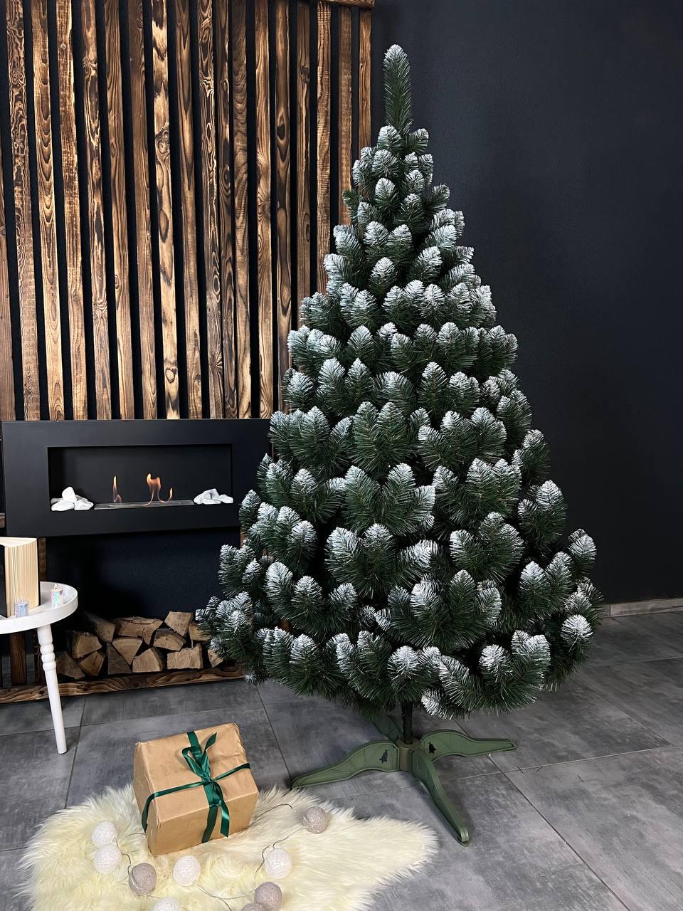 Искусственная елка Снежная королева с белыми кончиками 1,9 м Зеленый (YLN3272)