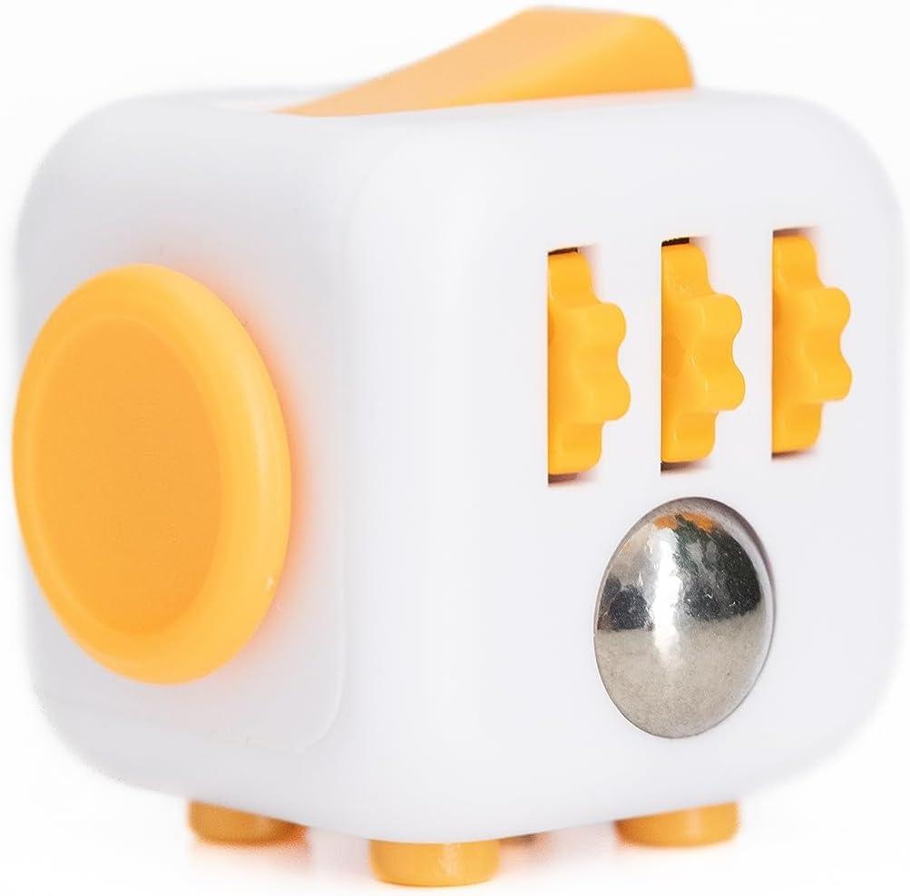 Игрушка-антистресс Fidget Cube с кнопками попит Бело-желтый (86915601) - фото 4