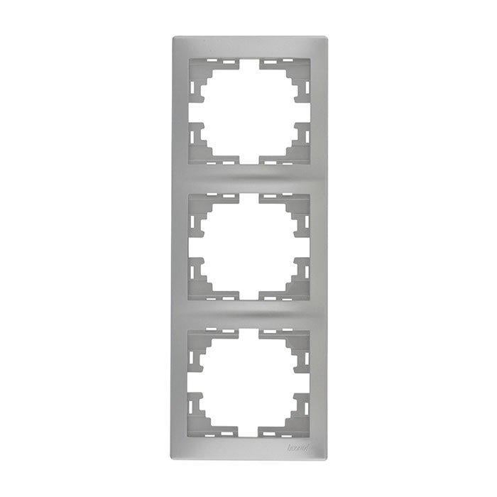 Рамка тримісна Mira Срібний вертикальна (701-1000-153)