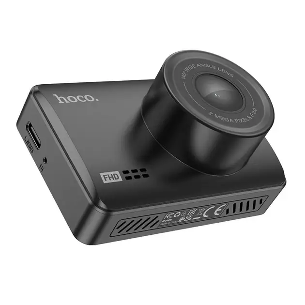 Видеорегистратор Hoco DV3 Driving Recorder With Display dual-channel Black - фото 2