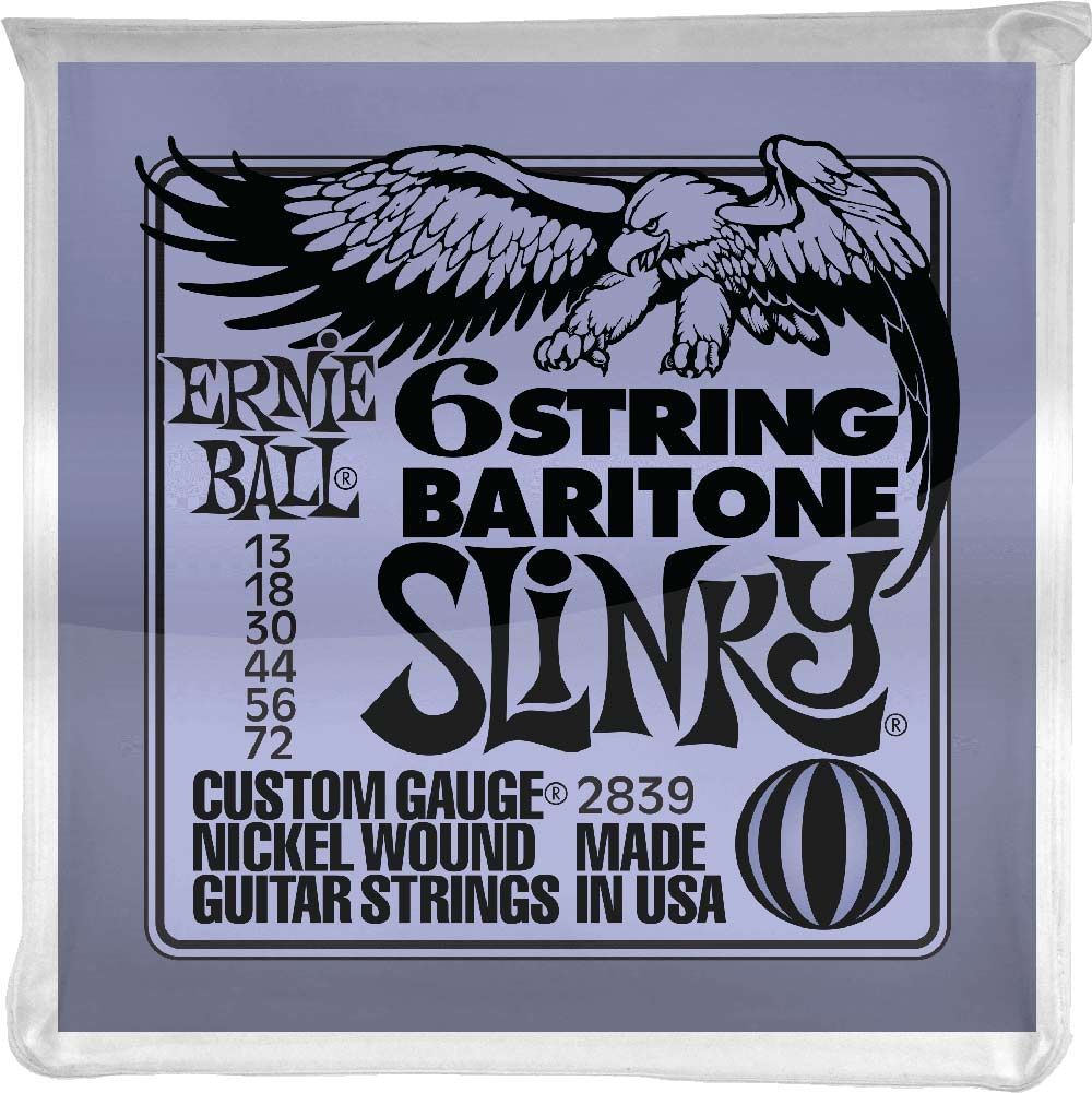 Струны для электрогитары Ernie Ball 2839 13-72 Baritone Slinky (652)