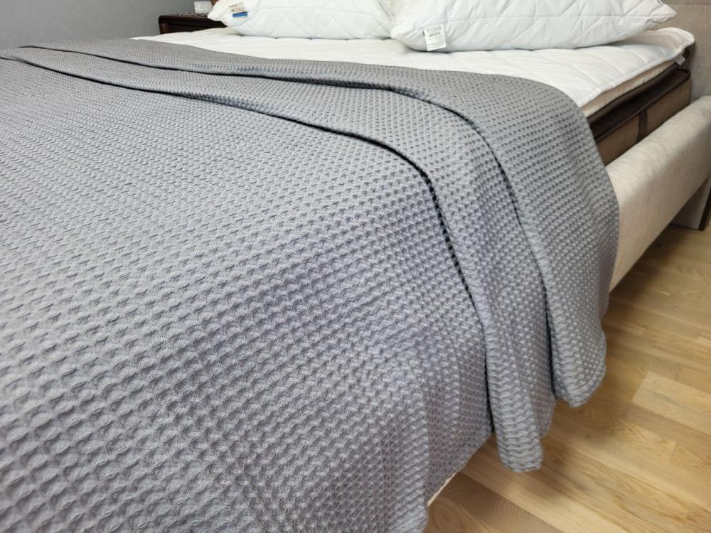 Покрывало Пике Сота 200x220 см Серый (11087) - фото 4 Покрывало Пике Сота 200x220 см Серый (11087) - фото 4