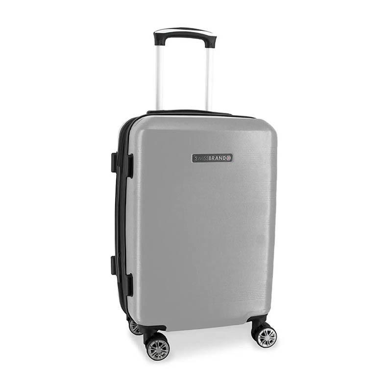 Чемодан на 4-х колесах Swissbrand Cardiff S 39-45 л Silver (DAS301872)