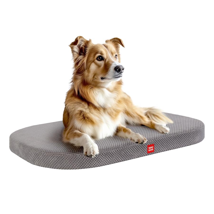 Лежанка для собак Waudog Relax Доріс зі знімним чохлом велюр М 80x55 см Grey (131111) - фото 3