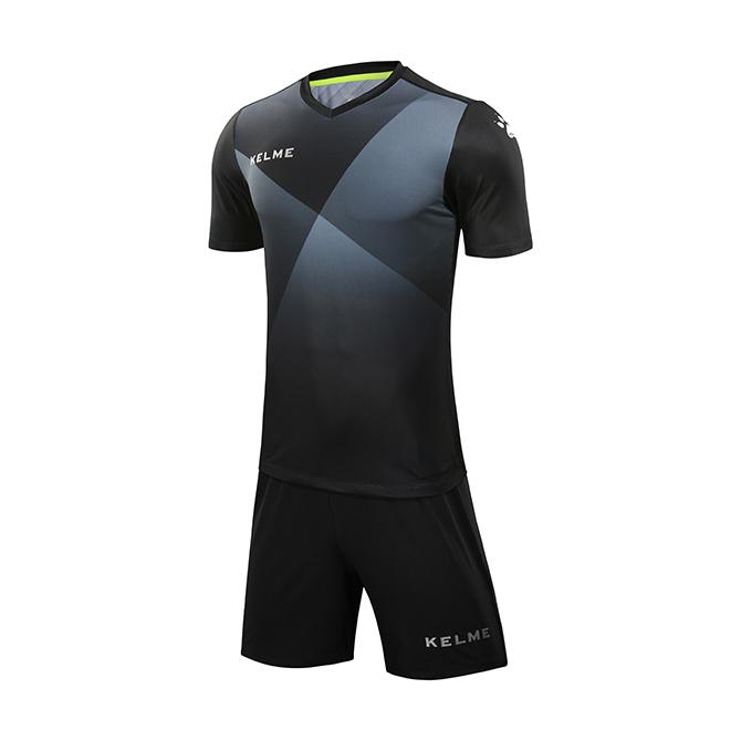 Комплект футбольной формы Kelme Liga к/р XL Черный/Белый
