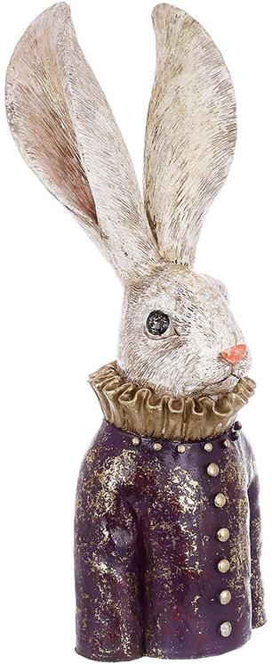 Статуэтка декоративная Кролик бюст антик 41 см Золотой