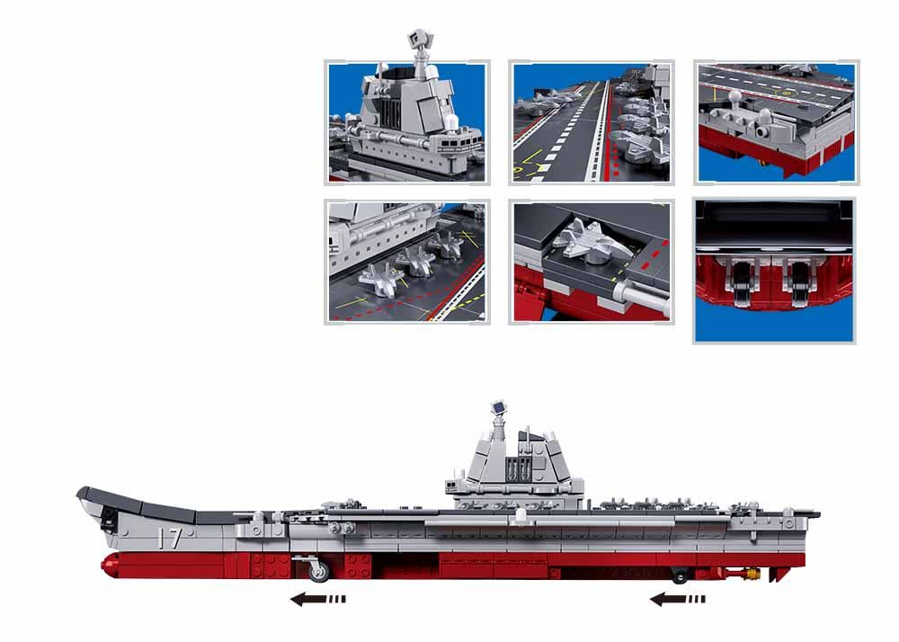 Конструктор Sluban M38-B1210 Авианосец ВМФ КНР Shandong 584 детали - фото 3