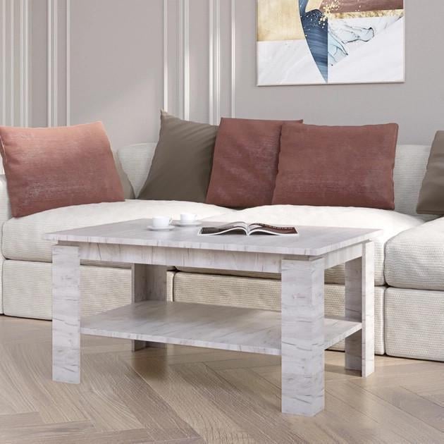 Журнальный стол Эверест Соната СЖ-910 910х610х460 мм Крафт Белый (EVR20379)