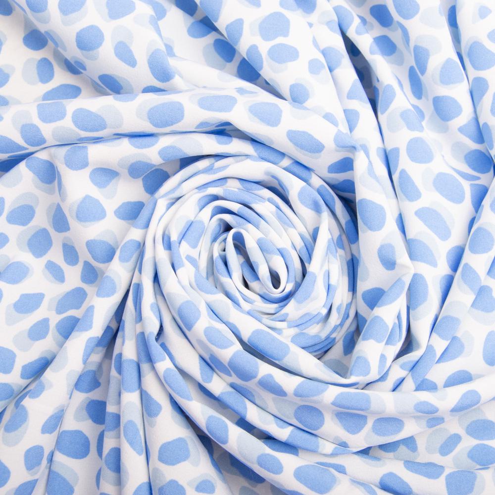 Ткань платевая Super Soft камни Голубой (23953)