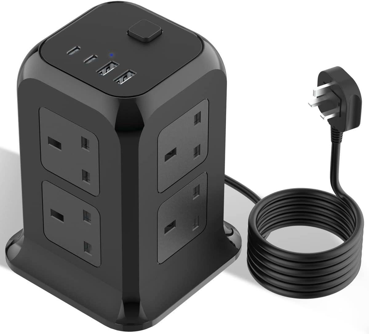 Удлинитель с разъемом USB C 12 розеток (B09R1MPGDN) - фото 1