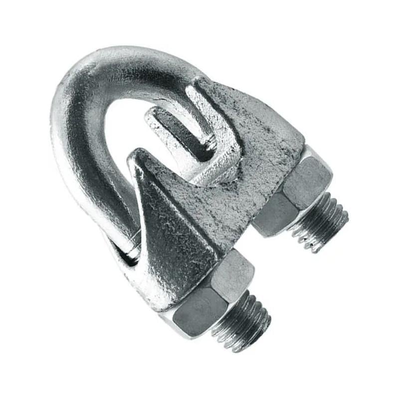 Зажим DIN 741 ø 8 мм M6 30x34 мм для каната цинк 10 шт. Белый (3S20000003S0802000)