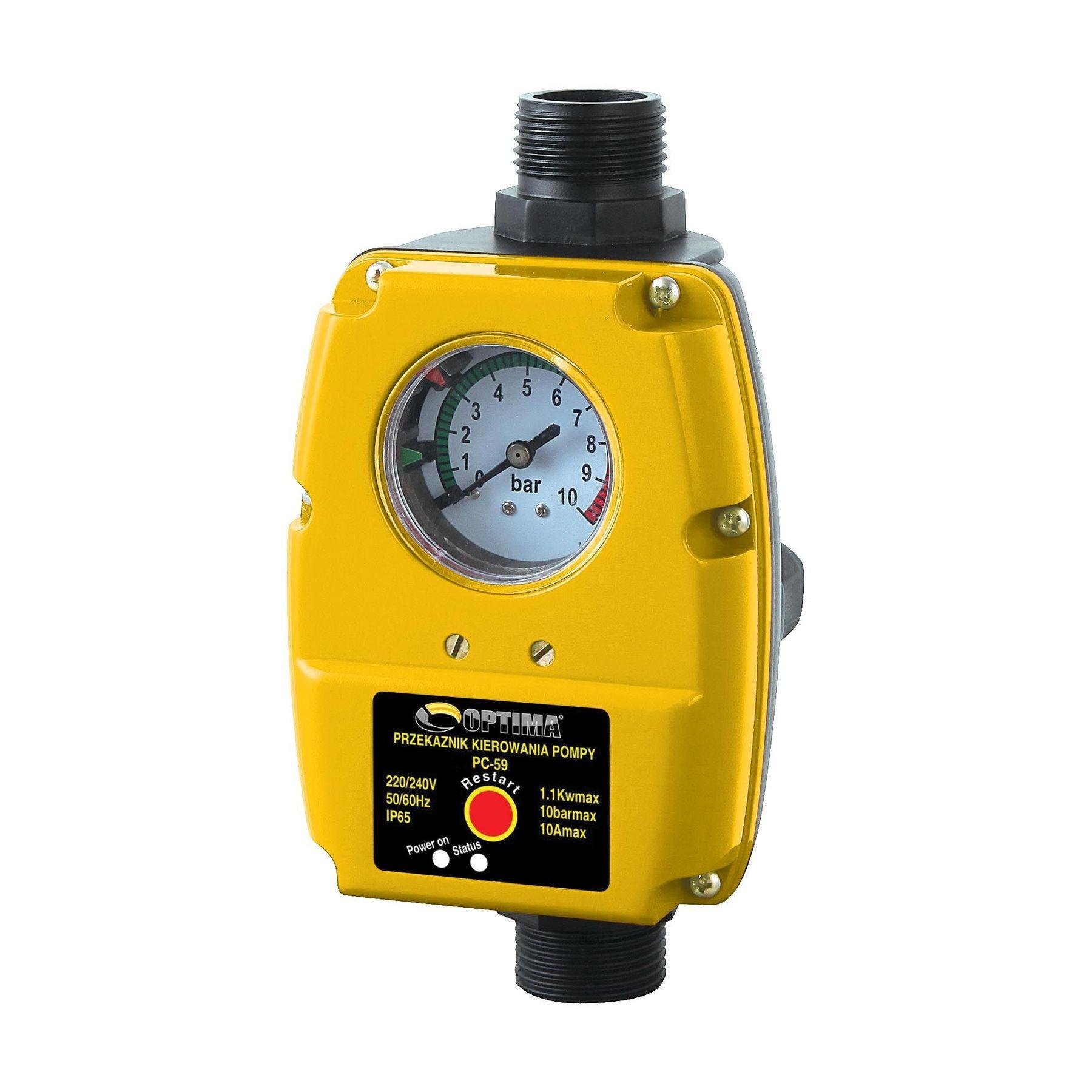 Реле електронне тиску з захистом сухого ходу Optima PC59 з регульованим діапазоном тиску (8796)