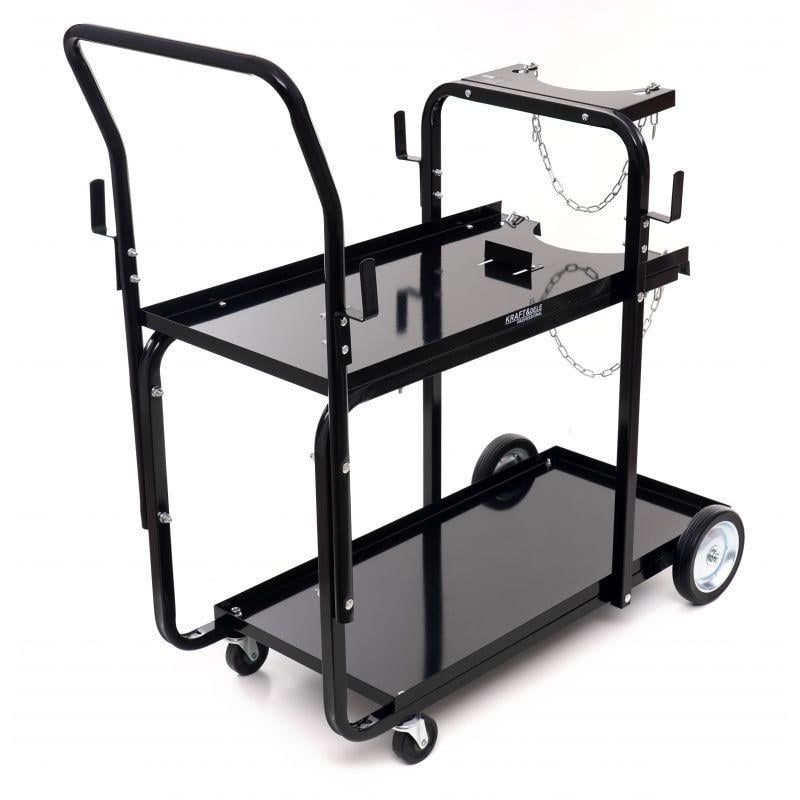 Візок зварювальний Kraft&Dele KD372 2611037911 з підвісними гаками для MIG/MAG/TIG 70 кг 2 полиці Візок зварювальний Kraft&Dele KD372 2611037911 з підвісними гаками для MIG/MAG/TIG 70 кг 2 полиці