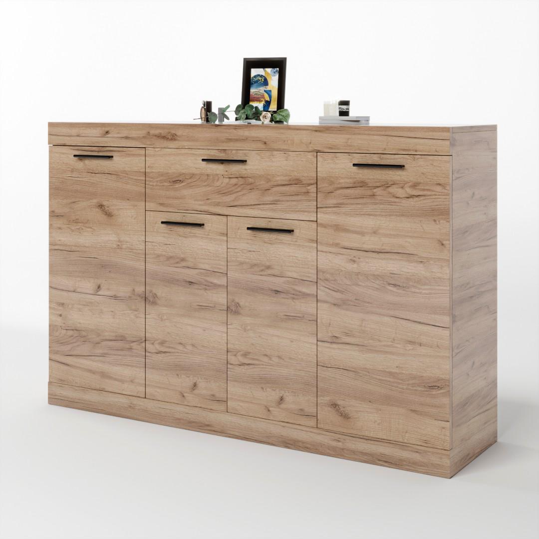 Комод Everest Соната 7 1400х376х931 мм Венге темний/Дуб крафт золотий (11241) - фото 4