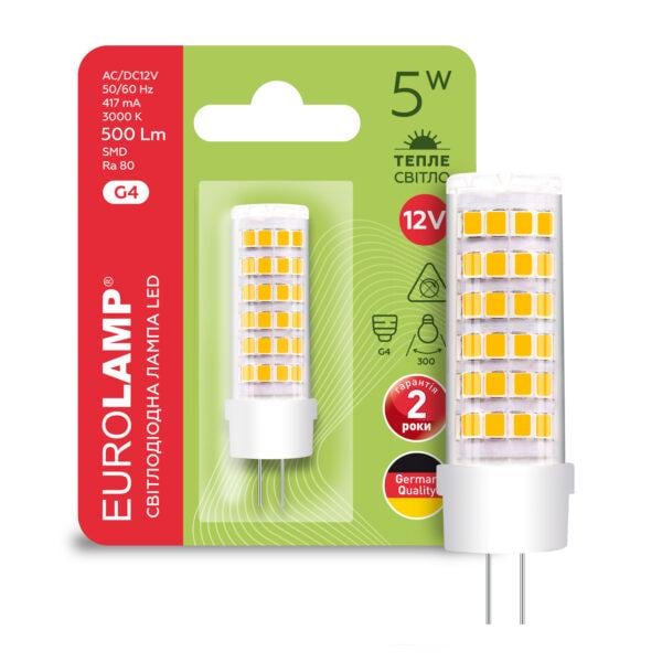 Лампа LED капсульная Eurolamp G4-5W-3000K-12V (LED-G4-0530(12))