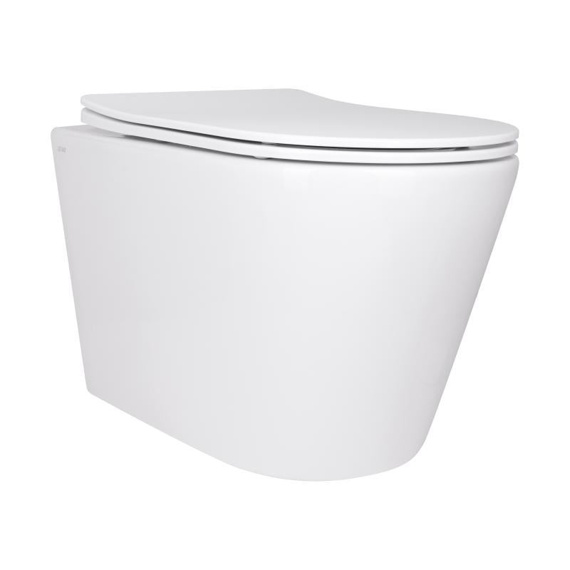 Унітаз підвісний Qtap Scorpio Ultra Quiet з сидінням Slim Duroplast/Soft-close/Quick Release QT14332380AW 520x365x365 мм Білий (SD00050898)