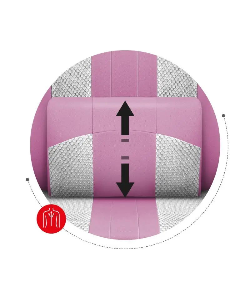 Крісло геймерське Huzaro Force 4.7 Pink тканина з підставкою для ніг до 140 кг Рожевий - фото 8