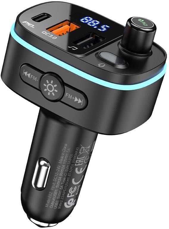 Модулятор автомобильный FM Hoco E62 (26389)