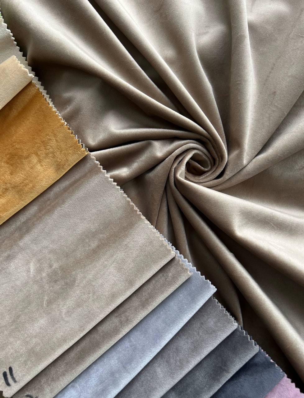 Штора велюрова на тасьмі 6 см 250х270 см Золотистий (SB-01-11-Т43) - фото 5