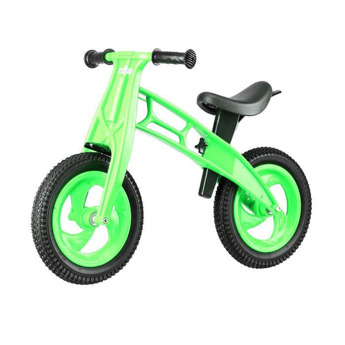 Беговел детский KinderWay Cross Bike с надувными колесами 12" Зеленый (216897)