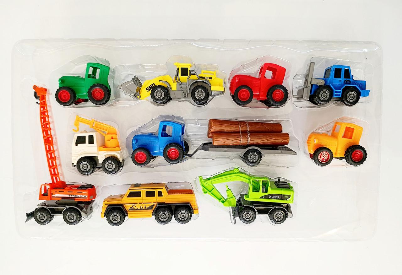 Набор игровых тракторов синий - фото 3 Набор игровых тракторов синий - фото 3