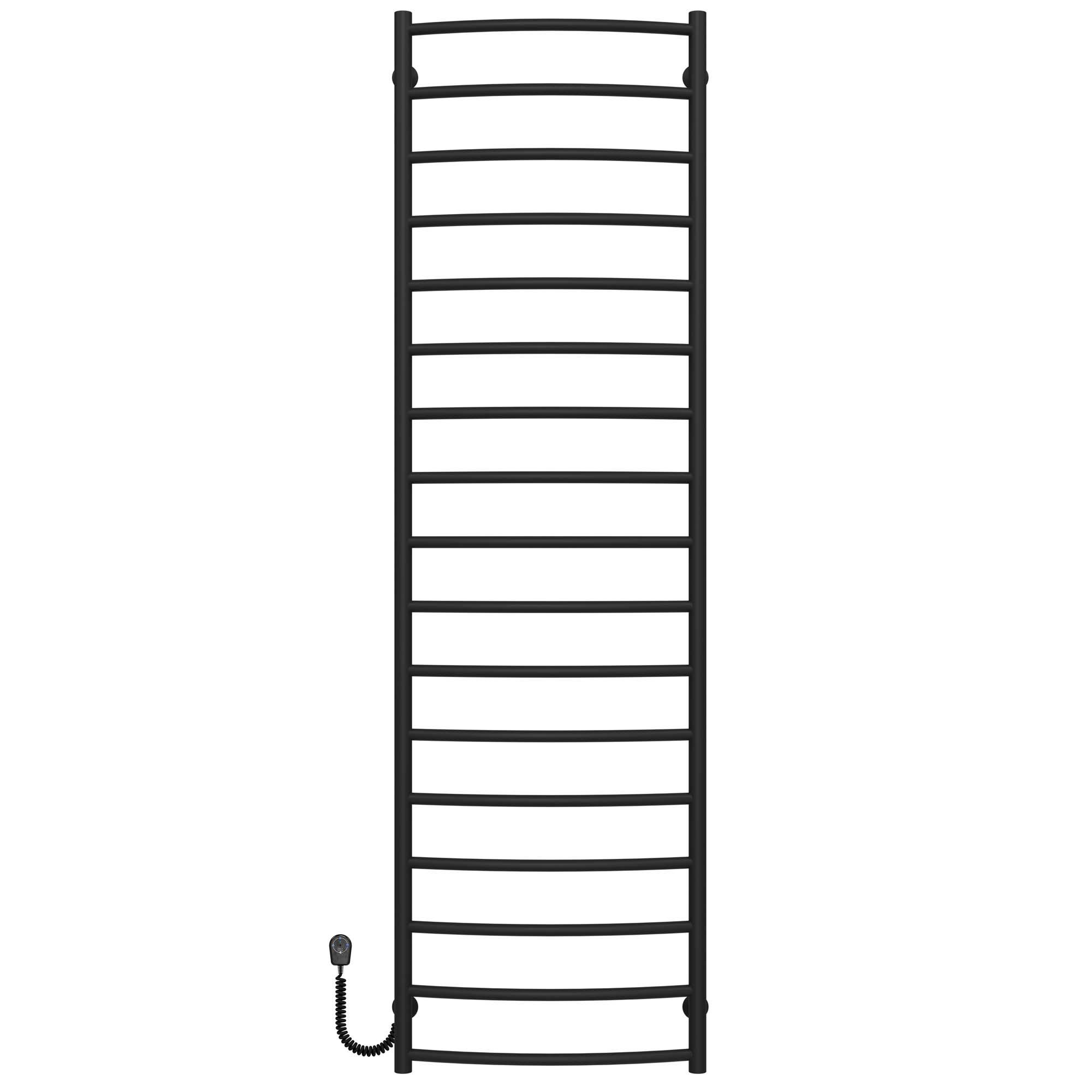 Полотенцесушитель электрический Deffi Классик П17 EF16 левое подключение нержавеющая сталь 500x1800 мм Черный (C.DK.180.50.17.EBL5)