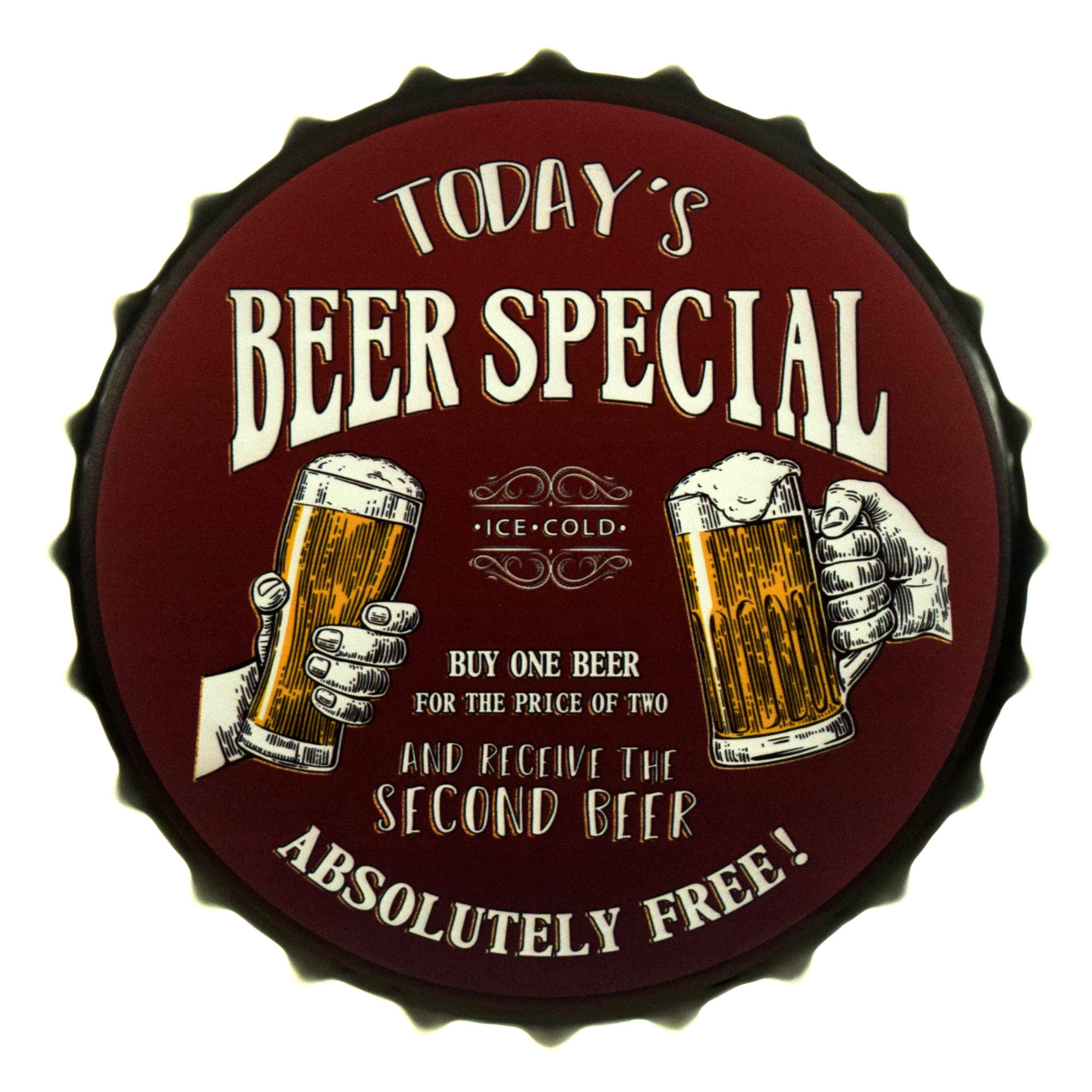 Табличка металева "Today's Beer Special" 35 см (ms-104658)