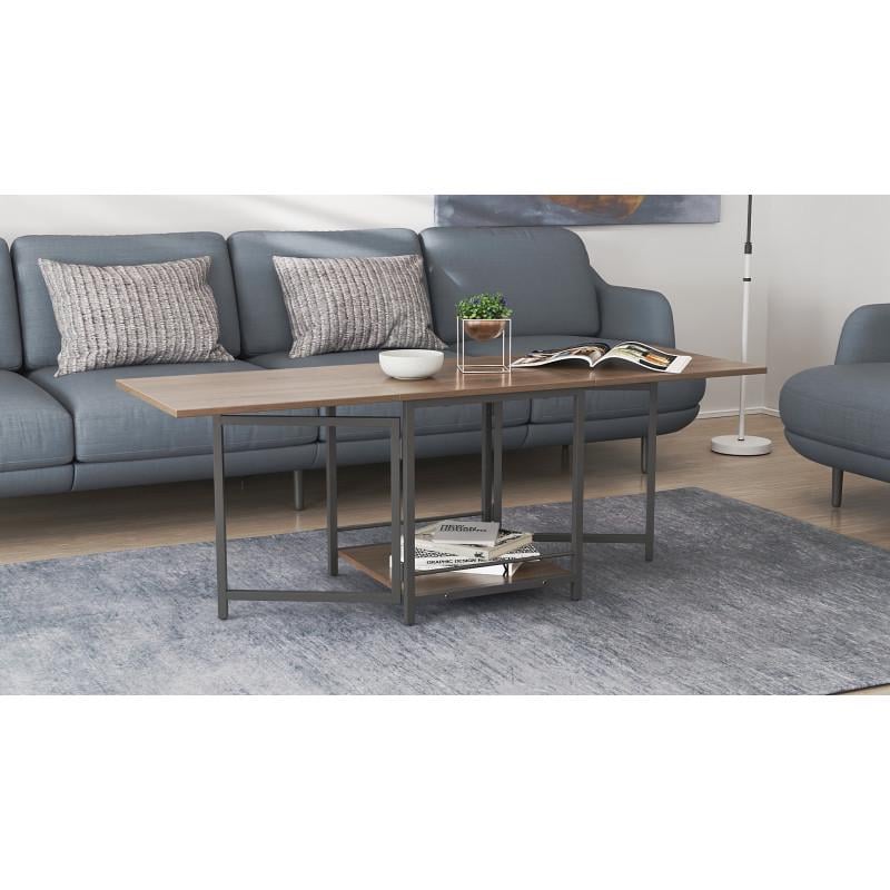 Стіл журнальний трансформер Ferrum-decor Kub Kombo Чорний метал ДСП Дуб Сонома Трюфель (FRD-105154) - фото 8