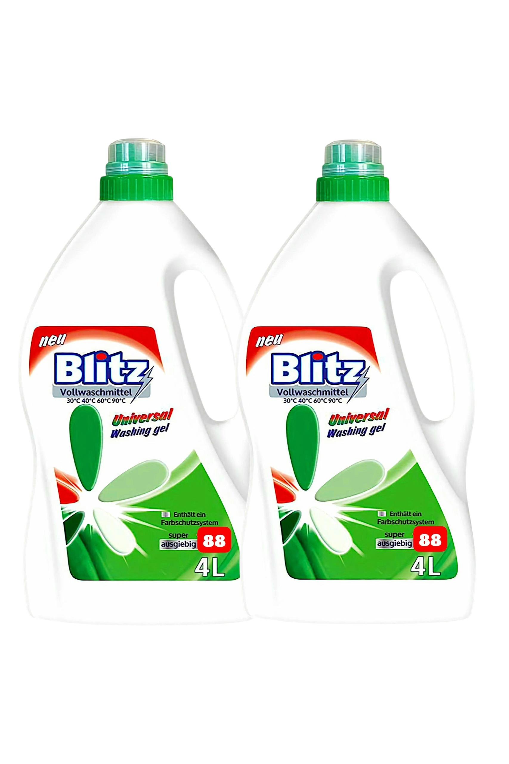 Набор геля для стирки белых/черных и цветных вещей Blitz Universal Vollwaschmittel 88 циклов стирки 4 л 2 шт. (300025-2)
