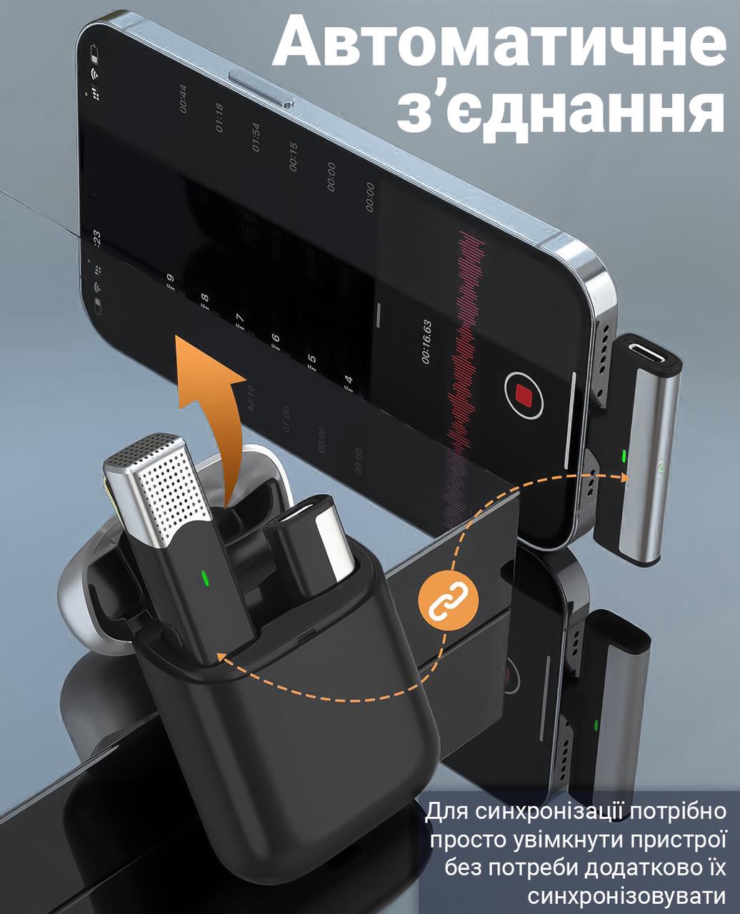Микрофон беспроводной петличный Savetek P35 Lightning для iPhone/iPad с зарядным кейсом до 20 м - фото 8
