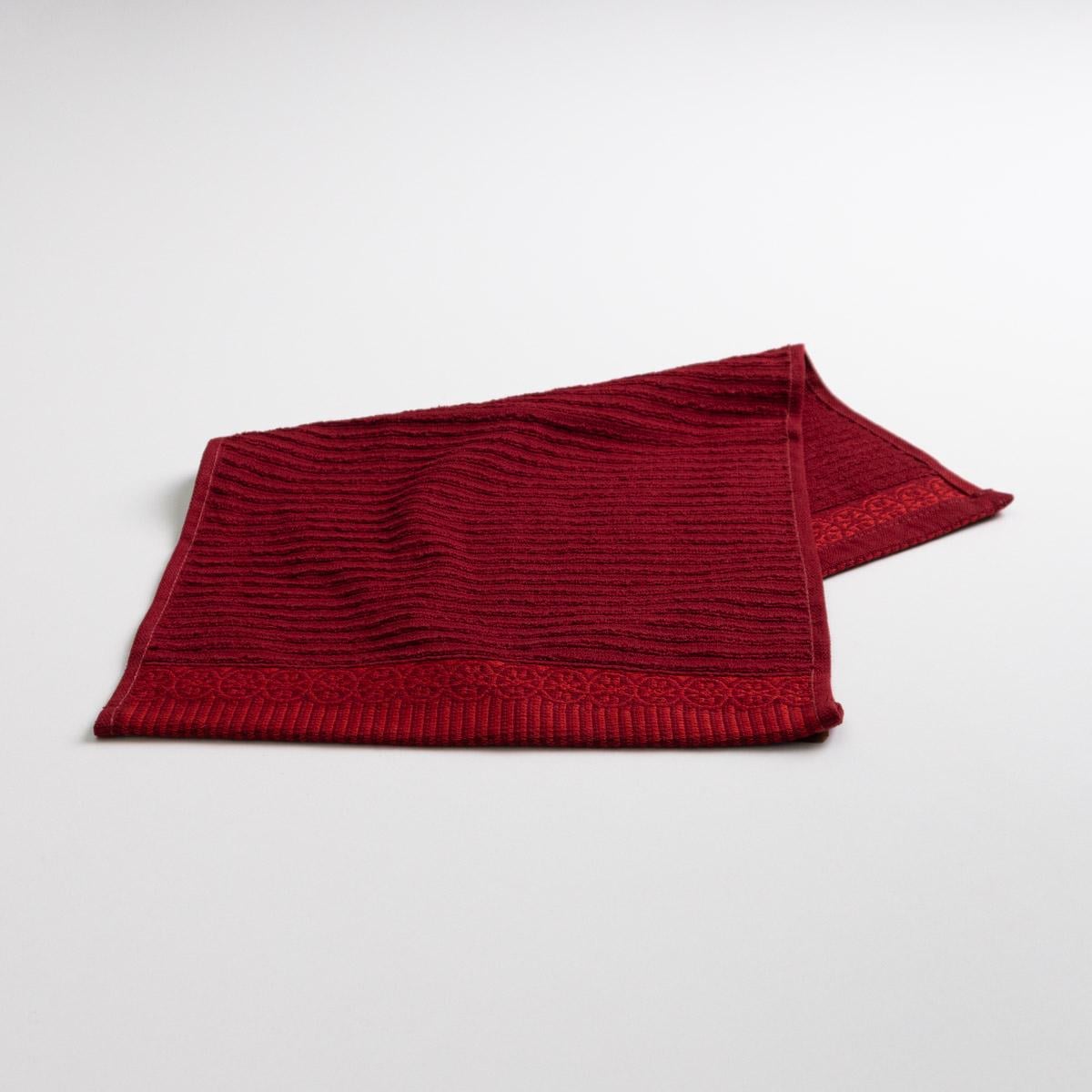 Кухонное полотенце GM Textile махровое с бордюром 400 г/м2 30х50 см Бордовый (rmb400-50-burg)