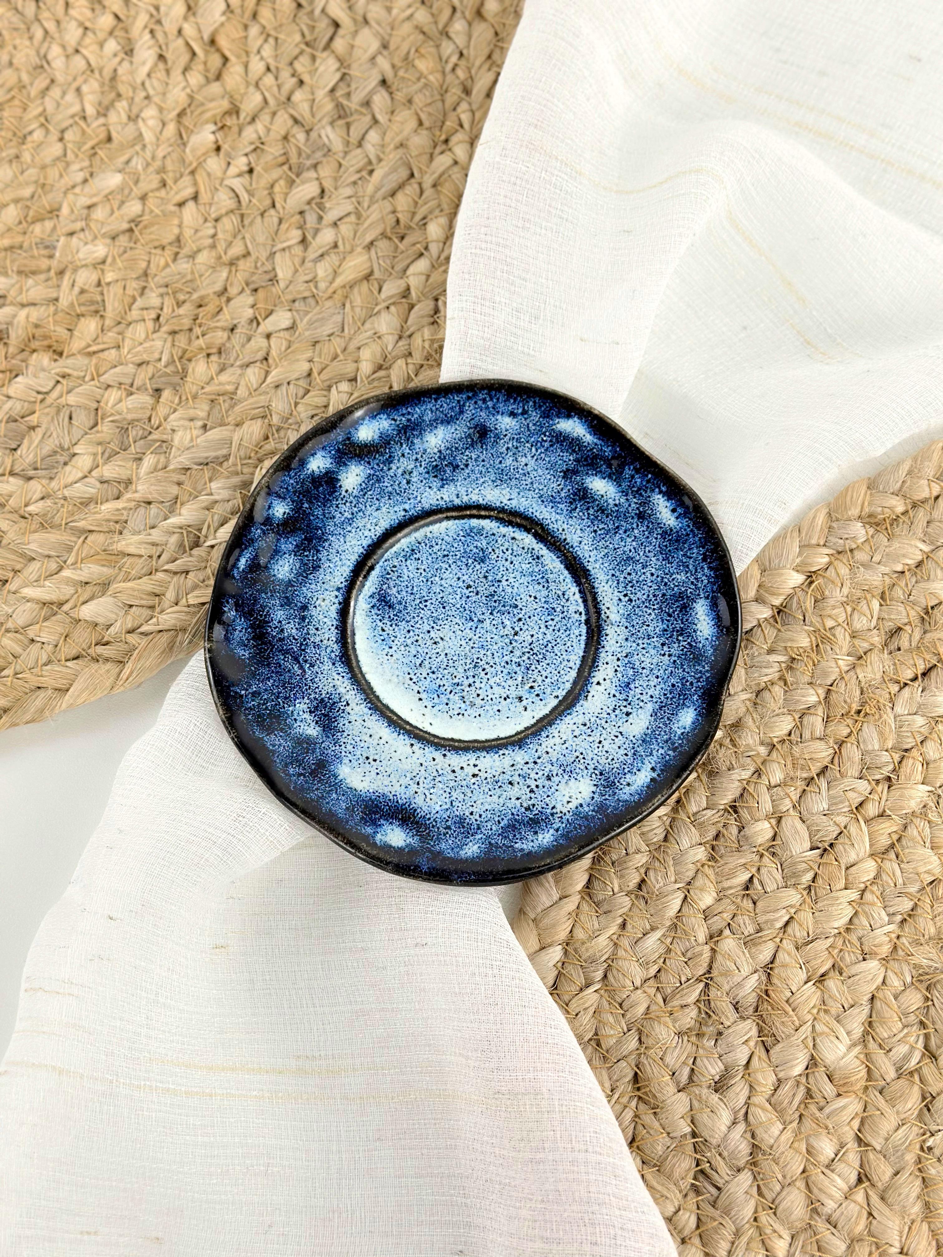 Блюдце для чашки глиняное Гражда 12 см Синий (17002-1)