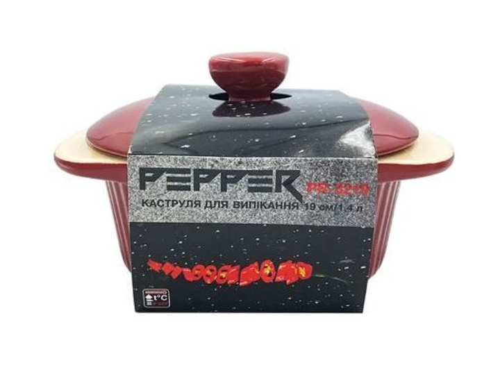 Каструля для випічки Pepper з кришкою 19 см 1,4 л - фото 1