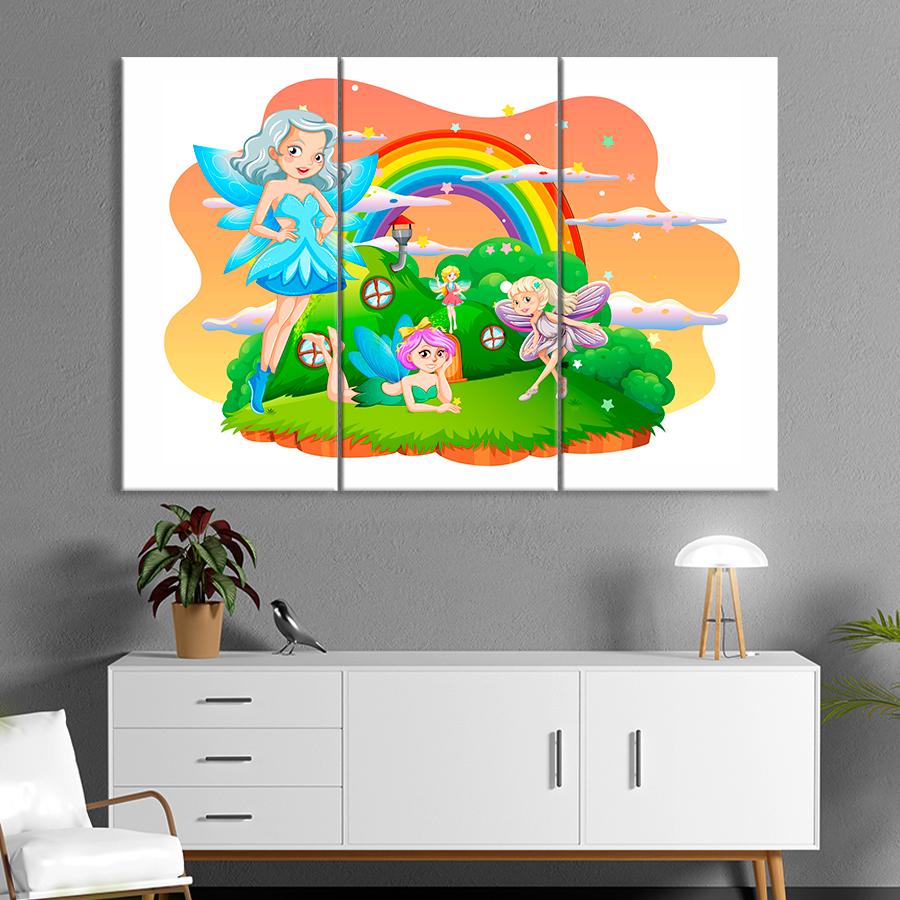 Картина в детскую комнату Феи из волшебной страны 156x100 см (A1452-3)