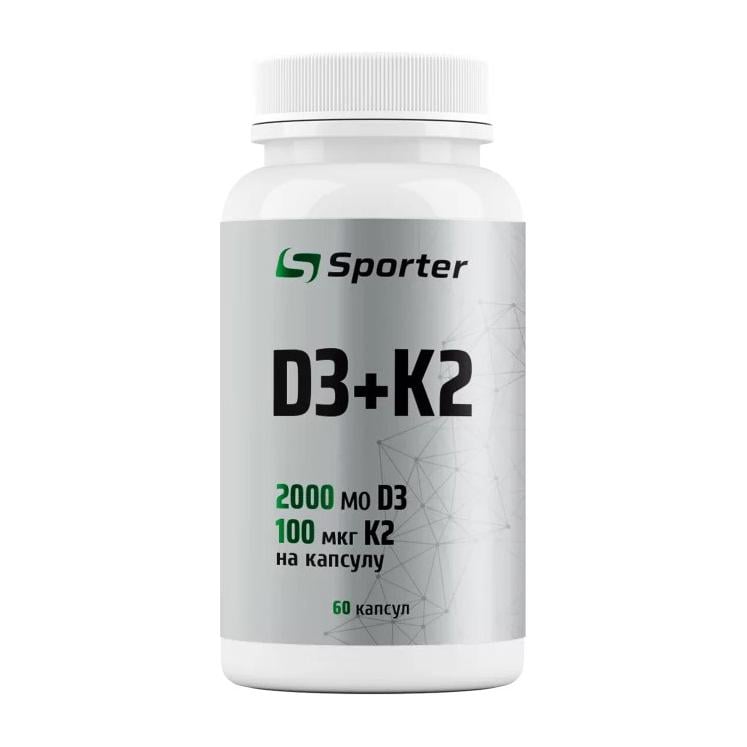 Вітамін D3 + K2 MK-7 Sporter D3 + K2 60 капс.