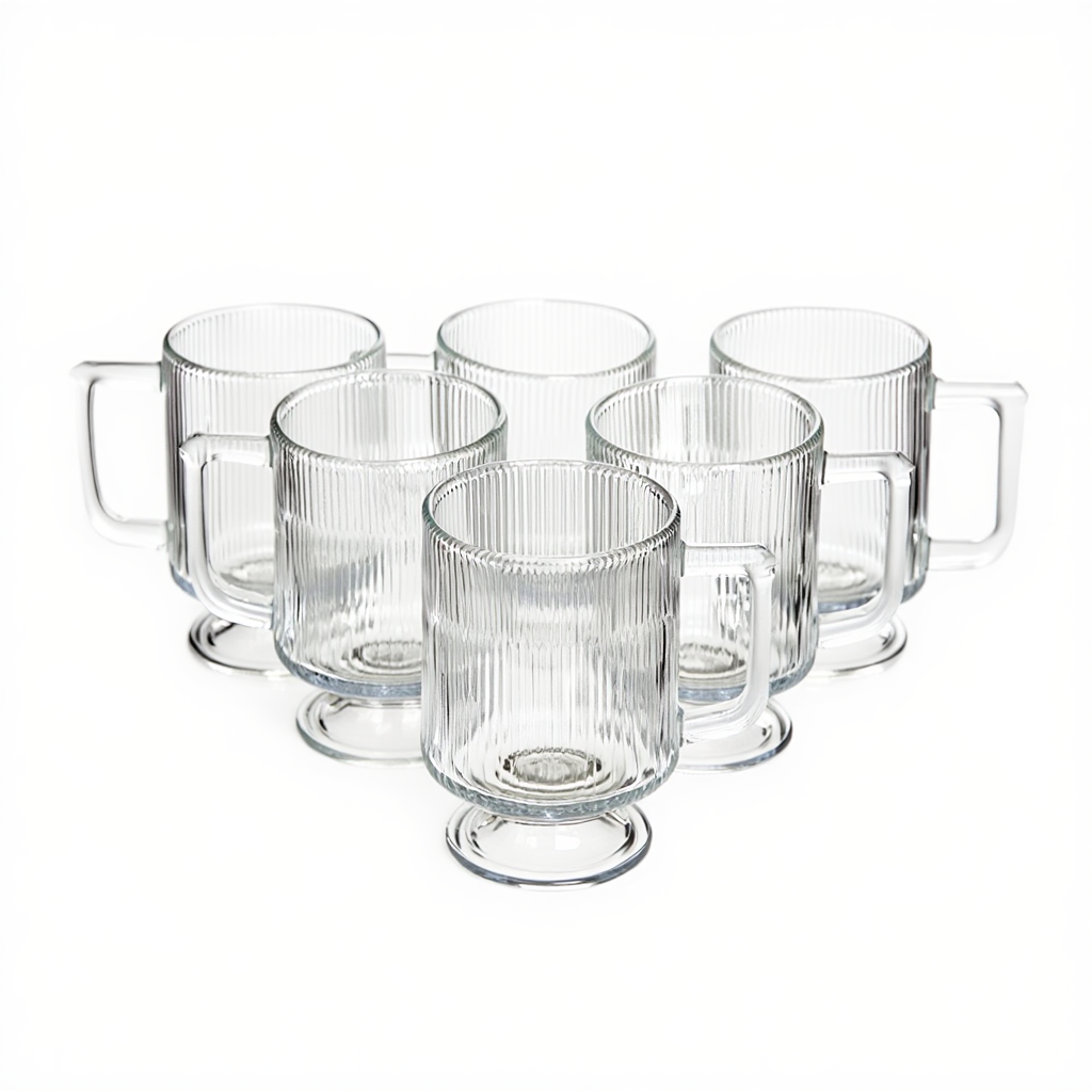 Набор чашек стеклянных Light House LG-30155 CL 6 штук 300 мл Прозрачный