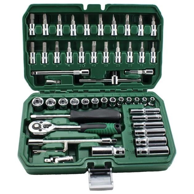Набор инструментов CR-V 53 PCS отверка головки насадки адаптеры для авто и дом в кейсе 53 пр. в чемодане