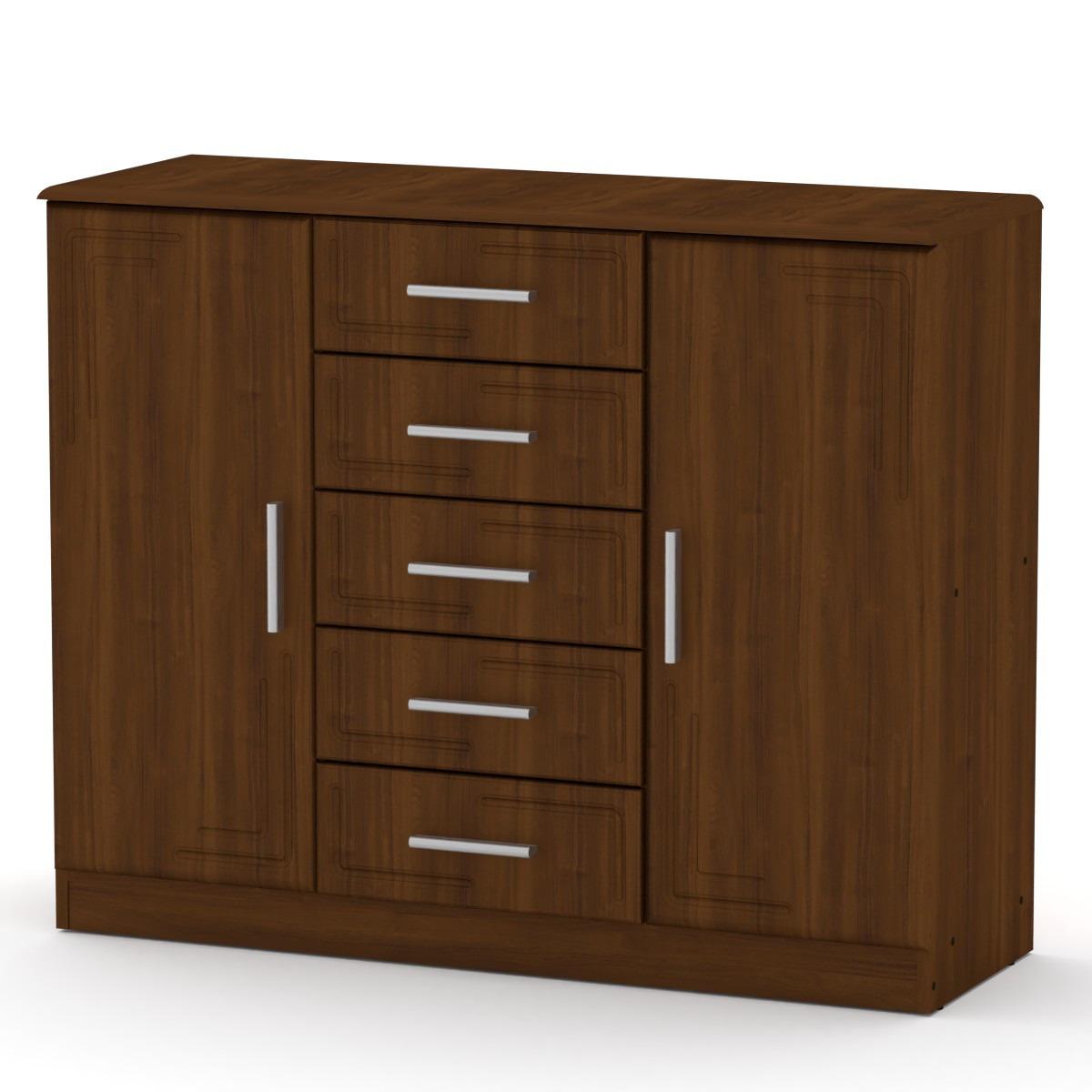 Комод Компаніт-5+2 МДФ Горіх (81_komp_G_NM)