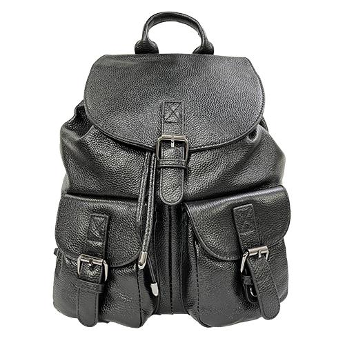 Рюкзак женский городской из натуральной кожи Felicita Milano 28x13x30 см Черный (6828801593)