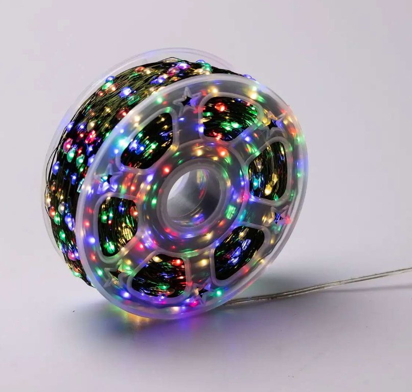 Гирлянда Роса нить с пультом 2000 LED 200 м от сети хеленый провод Разноцветный - фото 10 Гирлянда Роса нить с пультом 2000 LED 200 м от сети хеленый провод Разноцветный - фото 10