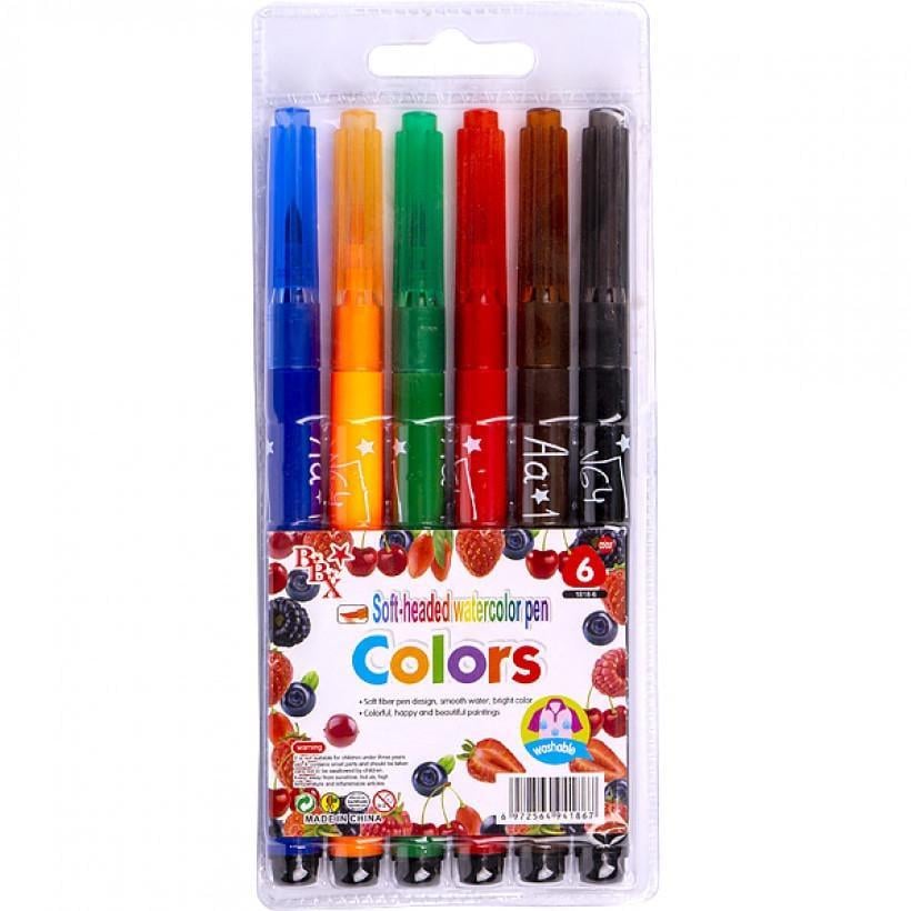 Набір фломастерів Colors 1818-6 6 кольорів (RLT19630) Набір фломастерів Colors 1818-6 6 кольорів (RLT19630)