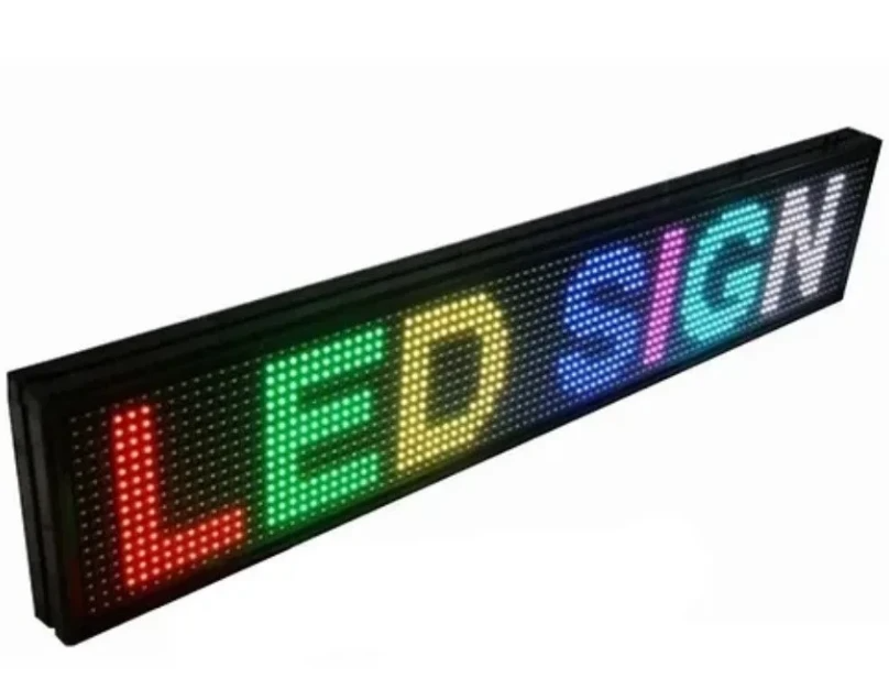 Вывеска LED 100х23 см RGB с движущейся строкой (579493)