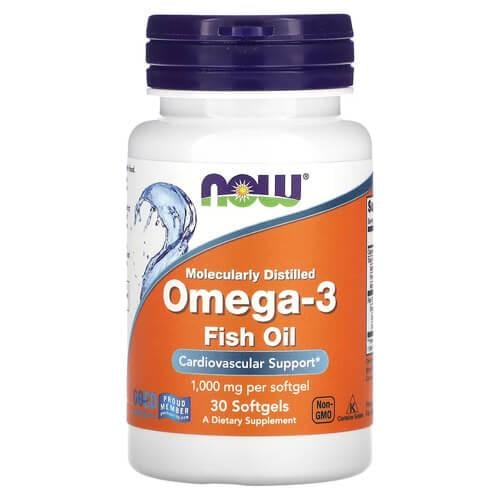 Омега-3 NOW Omega-3 Fish Oil 1000 мг 30 жидких капс. (NOW-01649)