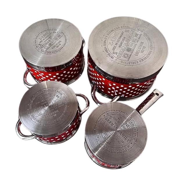 Набір каструль з кришками German Family GF-2034 нержавіюча сталь 8 пр. (GF-2034) - фото 6 Набір каструль з кришками German Family GF-2034 нержавіюча сталь 8 пр. (GF-2034) - фото 6