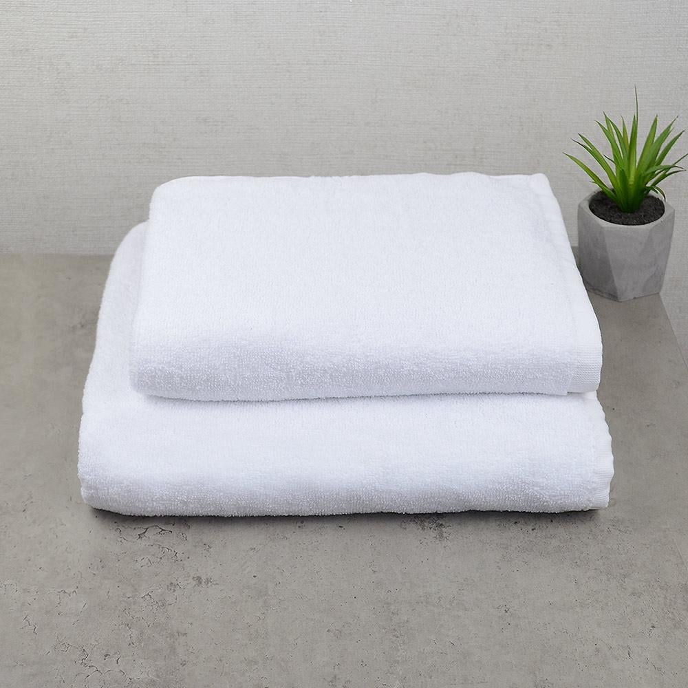 Комплект полотенец для отелей GM Textile 50х90/70х140 см 2 шт. Белый