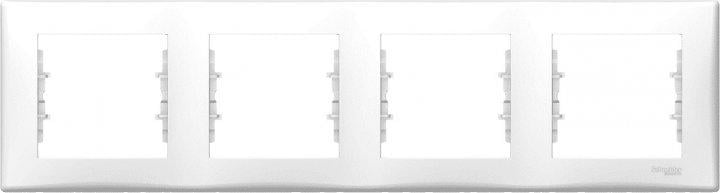 Рамка Schneider Electric SDN5800721 Sedna 4 пости пластик Білий (11485779)