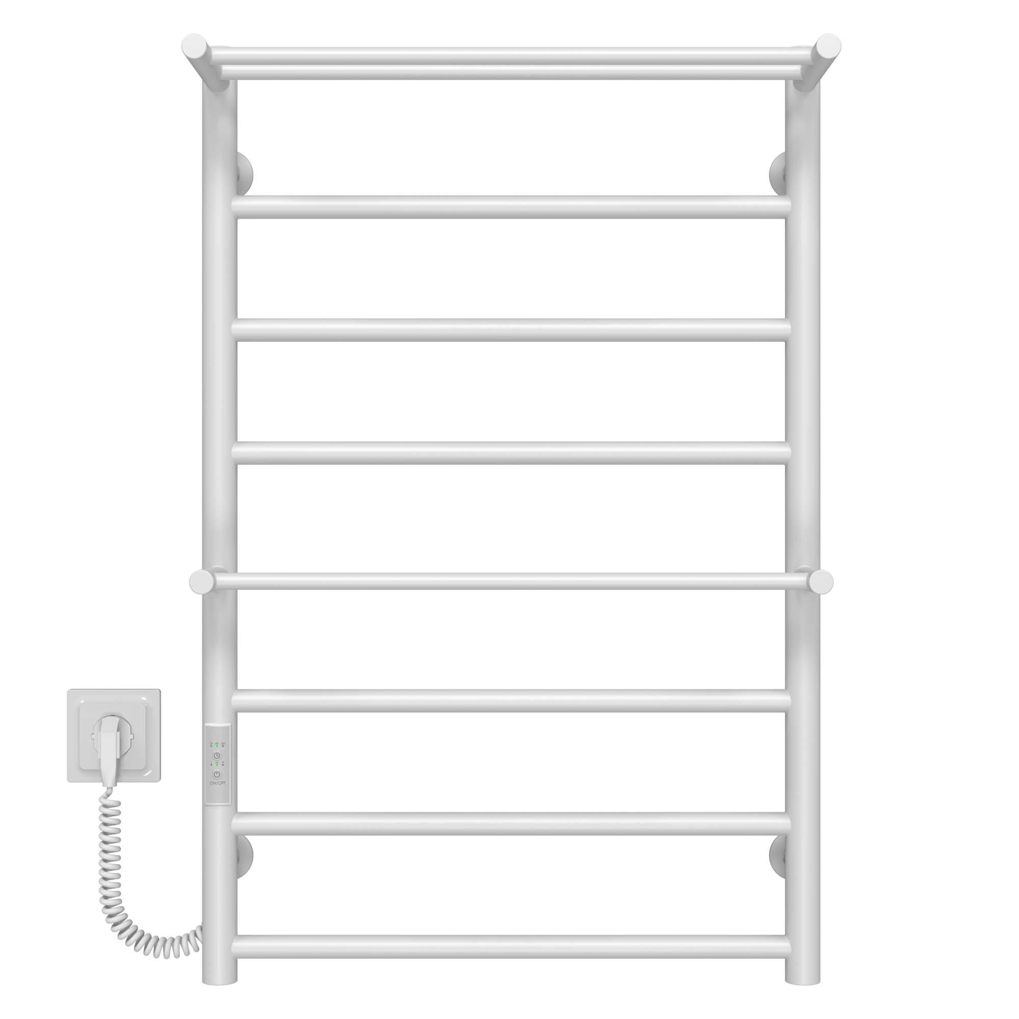 Полотенцесушитель электрический Deffi Терма Плюс П8 WD03 левое подключение нержавеющая сталь 500x800 мм Белый (C.TA.80.50.8.EWL3)