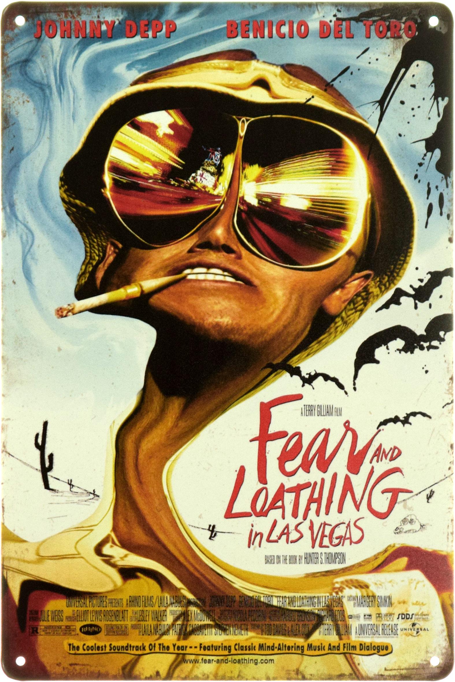 Табличка металлическая "Fear and Loathing in Las Vegas" 20x30 см (ms-104012)